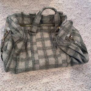 Stoney Clover Lane Wool Plaid Duffle Bag